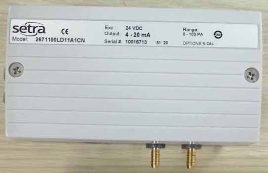 Cảm biến áp suất chênh áp Setra 2671100LD11A1CN - Setra Việt Nam